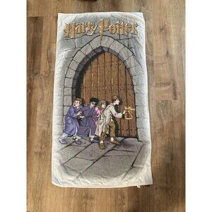 Vintage 2001 Harry Potter Beach Towel  Cartoon Animated Hermione Ron Hogwarts
